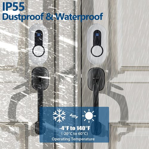 Wireless Doorbell, Waterproof Door Bell with 55 Chimes, 5 Volume Levels & 984ft Wireless Range, 110DB Loud Doorbells Wireless for Home Classroom Office, 2 Push Buttons 1 Receiver