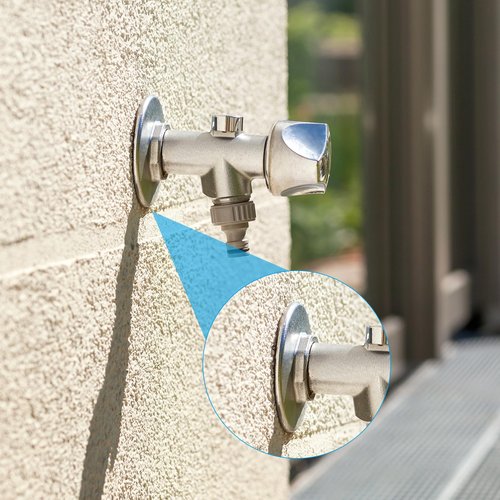PATIKIL Wall Split Flange 3" (83mm),2 Pcs Stainless Steel Round Self-Adhesive Escutcheon Plate Plumbing Wall Cover for Kitchen Bathroom Arm Pipe Faucet Decoration, Silver