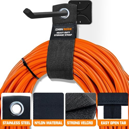 Heavy Duty Storage Straps, Nylon Extension Cord Straps 6 PCS, Extension Cord Wrap Holder for Extension Hoses, Cords, Cables, Ropes