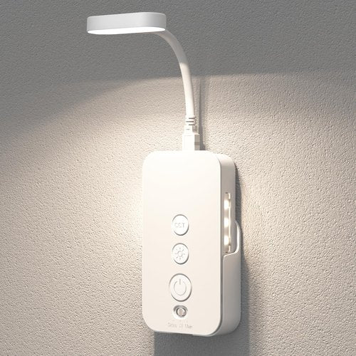 Ellasay Wall Mounted Reading Light: Rechargeable Dimmable Night Light with USB Output &Timers Function - Eye Care for Kids Study in Bedside 1Pack (White)