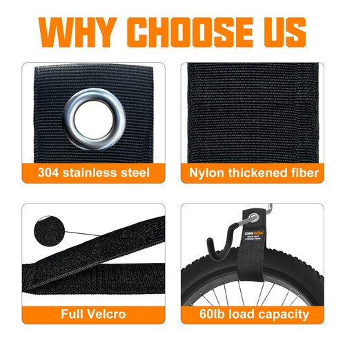 Heavy Duty Storage Straps, Nylon Extension Cord Straps 6 PCS, Extension Cord Wrap Holder for Extension Hoses, Cords, Cables, Ropes