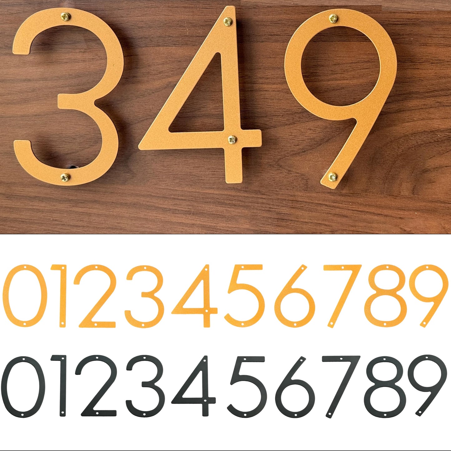 5"Floating House Numbers Metal House Numbers for Outside Large Address Numbers for House Mailbox Numbers Black Modern Aluminum Weatherproof Easy Installation (6, 5 Inch Black)