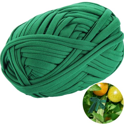 BBTO Green 30 Meter/ 98 Feet Garden Twine Soft Plant Tie Garden String Tree Tie Stretchy Gardening Tape Plant Support for Home Tying Climbing Plants Veggies Flower Supplies Craft(1 Roll)