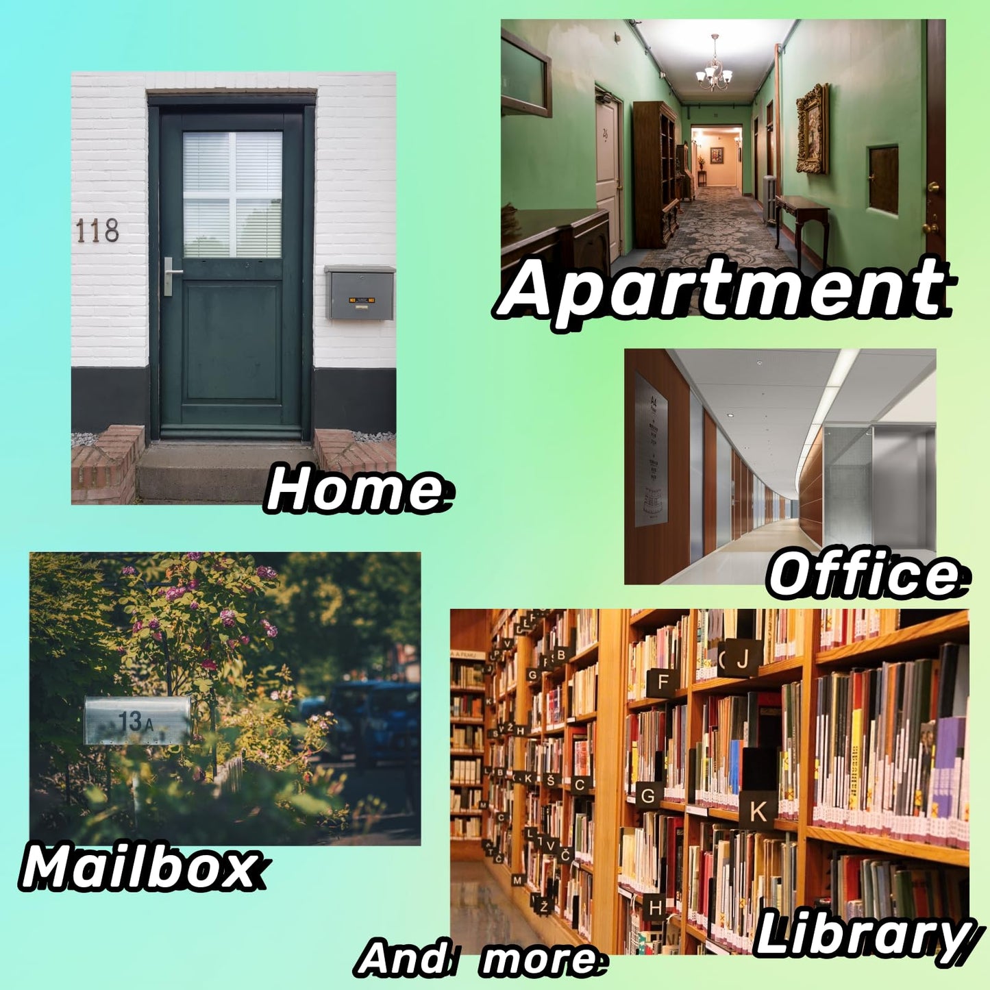 4 Inch House Numbers Self-adhesive House Number Acrylic Modern House Numbers for Outside Black Mailbox Numbers Address Home Number for House Apartments Office Hotel Room Easy to Install (Number 1)