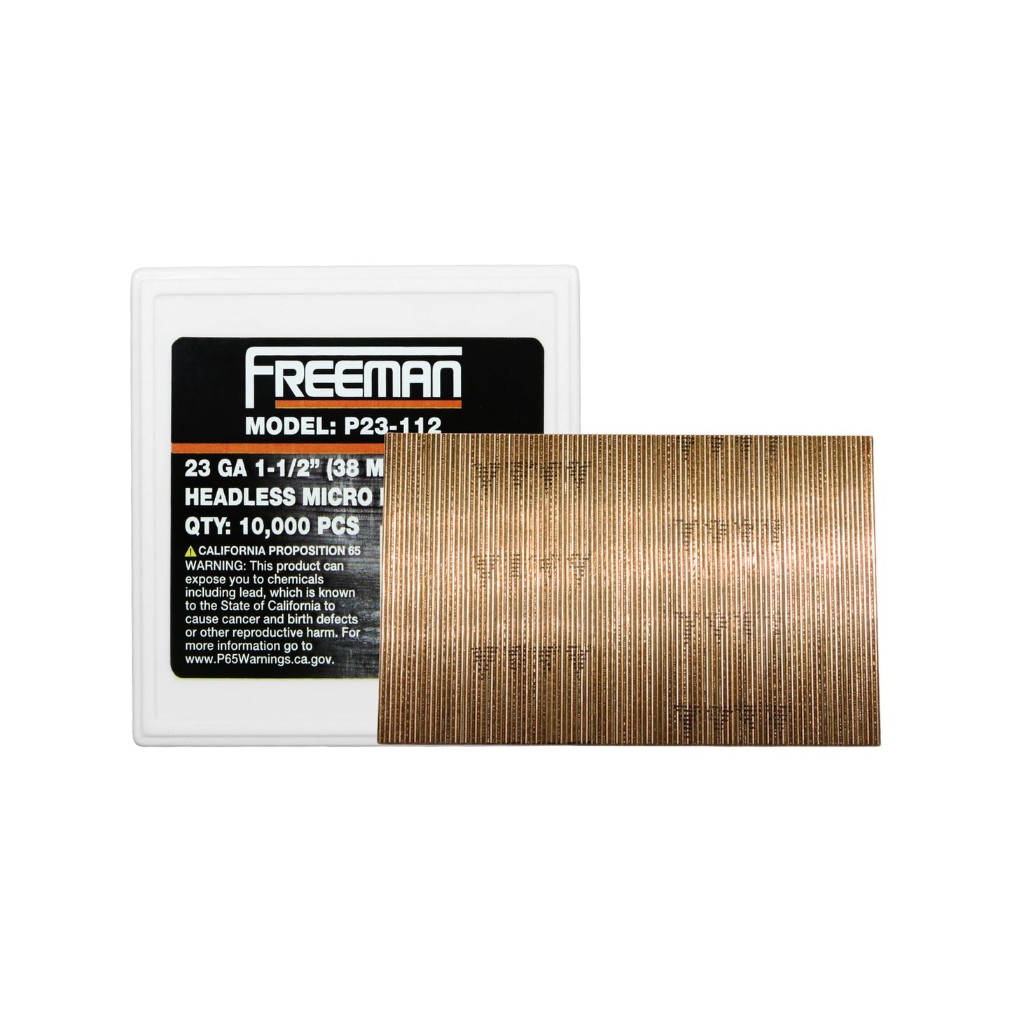 Freeman 23-Gauge 1-1/2" Headless Micro Pins | 10,000 Count | P23-112