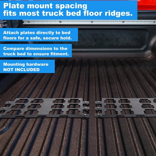 MorningRo Mounting Plate Compatible with Milwaukee/Packout Toolbox Aluminum Steel Mounting Base Storage Toolbox on Wall or Floor (Full Plate)