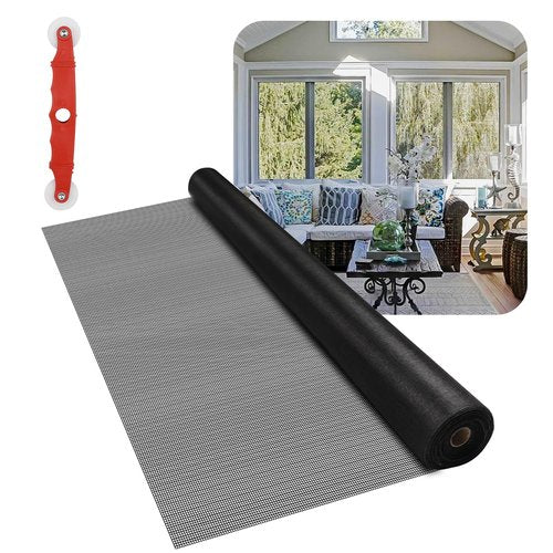 Fiberglass Window Screen Mesh Roll - 36"x100', Easy-to-Cut Screen Door Mesh for Windows, Pool, Porch Durable Mesh Replacement Option