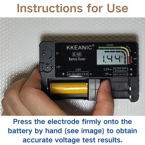 Battery Tester with Battery Organizer Storage Case,Professional Digital Battery Checker with LCD Display for Household AA, AAA, 4A,C, D, 9V, Button Cells. Compact Design & Clear Power Level Indicator