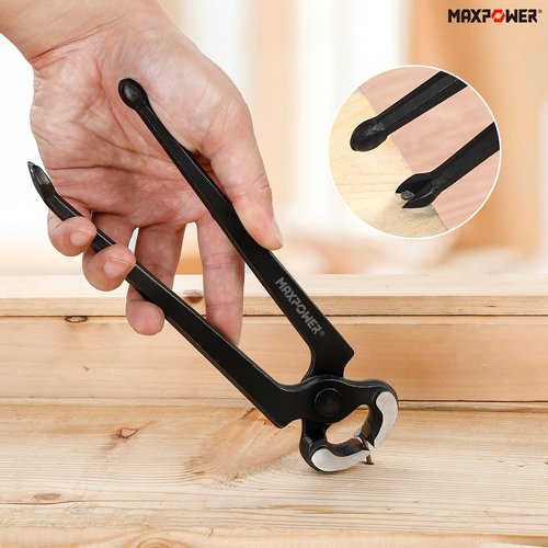 MAXPOWER 3PCS Nail Puller Set, 9 inch End Cutting Nippers, 7 inch End Cutting Pliers, 8 inch Carpenter's Pincers