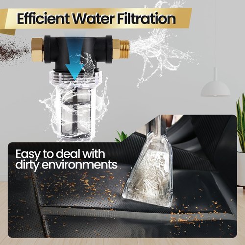 Upgraded Extractor Hose Kit for Shop Vac,Add Hard Bristle Brush,Equipped with 10FT Hoses and 25 FT Water Pipes,Converts the Vacuum Cleaner into a Carpet Cleaning Machine,Cleaning Home,2-Year Warranty