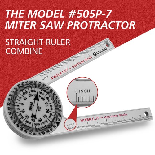 Miter Saw Protractor, Professional Miter Angle Finder for Woodworking Replaces the Model #505P-7 Miter Protractor Angle Finder with Measuring Rulers for Carpentry, Crown Molding Tool, Baseboard