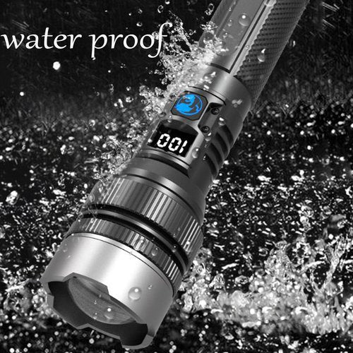 2025 The Ultimate Survival Flashlight, 100000 Lumen Flashlights for Emergencies, Handheld Spotlight with Zoom, Power Bank, and Digital Display, Linternas Led Recargables De Alta Potencia (1PCS)