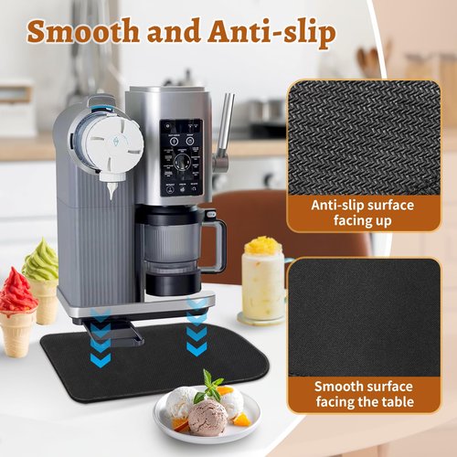 Sliding Pad for Ninja Creami Swirl NC700 & NC701 – Non-Slip Countertop Mat for Ice Cream Maker – Easy Slide & Stability – Essential Accessory for Ninja Creami Machines (11.8x7.87 Inch)