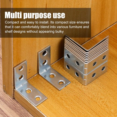 10PCS Right Angle Corner Brackets Furniture Cabinet Iron Joint Fastener Table Chair Corner Connector Hardware Supports Brace 3*3*1.5cm