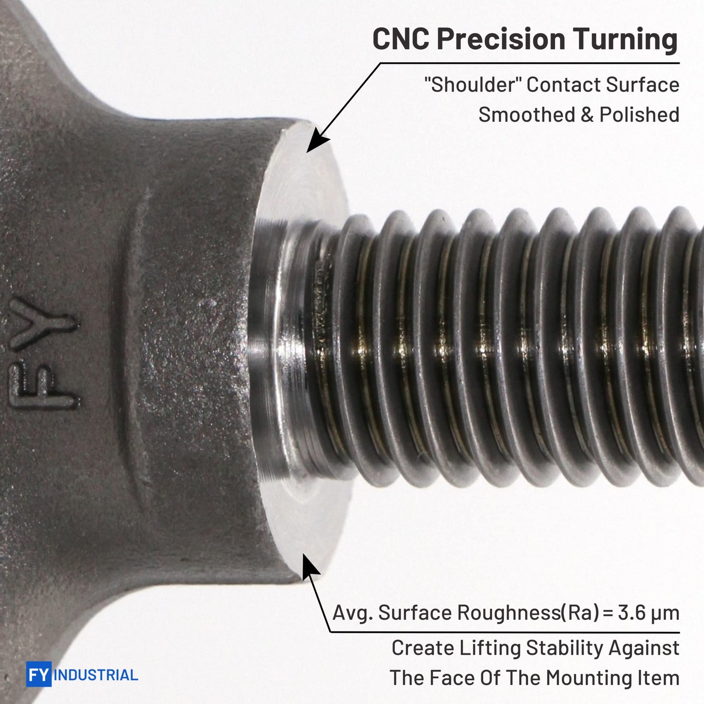 2 Pcs Lifting Shoulder Eye Bolts 3/8"-16 X 5/8"