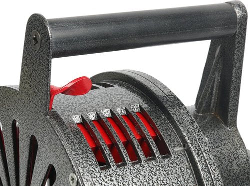 Amarine Made Heavy Duty Manual Crank Air Raid Siren with Base Mount - Hand Operated Emergency Alarm, 120dB Loud Outdoor Survival Siren