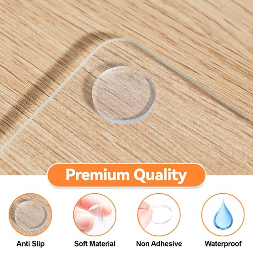Glass Table Top Anti Slip Pads-Glass Table Top Bumpers, 20PCS 3/4 inch Non Adhesive Medium