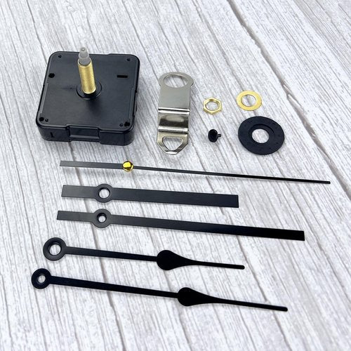 31mm Quartz Long Shaft Clock Movement DIY Wall Clock Movement Mechanism Clock Repair Kit Replacement (Shaft Length 1-1/5 inch,2 Pair Hands)
