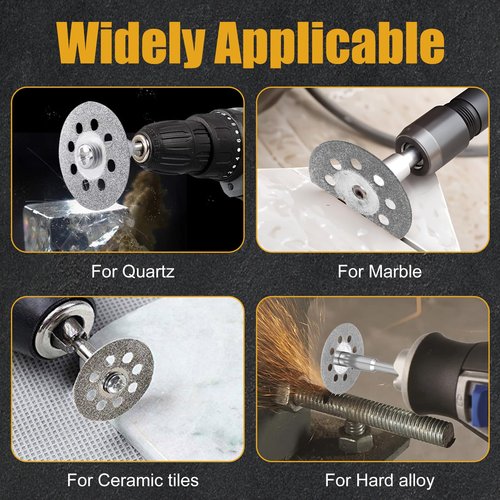 20 Pcs Diamond Cutting Wheel Rotary Tool Discs Set, Diamond Coated Wheels with 4Pcs Screwdriver for Precision Cutting