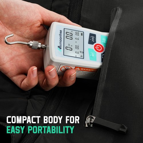 Mxmoonfree 12LB Trigger Pull Gauge Digital Force Gauge, Data Storage for MAX/MIN/AVG Values, Push Pull Meter Scale with Units LB+Oz/N/Kg, Upgrade Version MMF-12LB