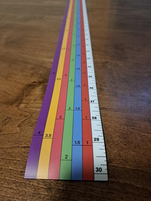 Magnetic Sawmill Scale E | 1" 1.5" 2" 3" 3.5" 4" Universal Lumber Guide fits Woodland Mills | Removable Milling Ruler