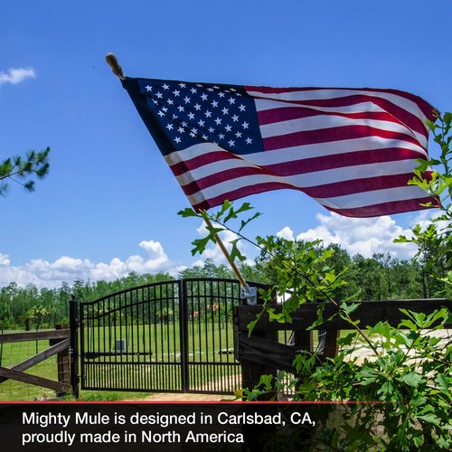 Mighty Mule MM271 Automatic Gate Opener, Solar Ready, Comes with Gate Opener Remote and More-Up to 12ft Long or 300lb, Black, 1 Gate Opener Kit