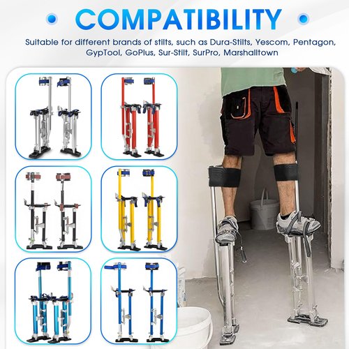 Zylany Drywall Stilt Straps, Padded Foam for Comfortable Wearing and Pressure Relief, Suitable for All Brands of Stilts, 2Pcs