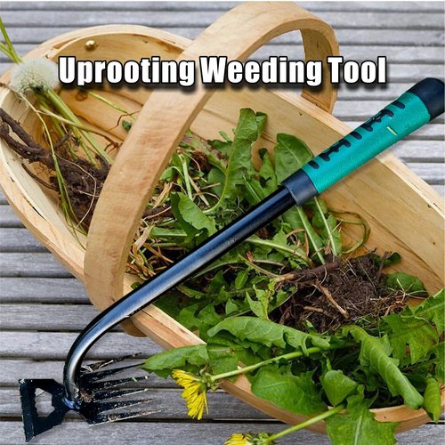 Weed Puller Tool-2Pcs Gardening Hand Weeder Tools, 2025 New Weeding Artifact Uprooting Weeding Tool, Manganese Steel Weed Removal TooL, 6 Teethes Dual Purpose Manual Weed Pulling Tool for Yard Gardenl