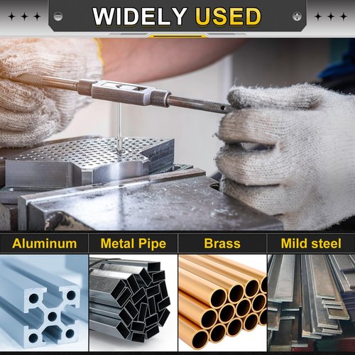 uxcell Hand Plug Tap 3/8-24 UNF 2B Left Hand Thread Plug Style Taps Straight Flute Screw Tapping Threading Tool High Speed Steel HSS6542