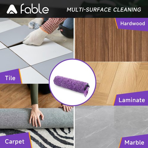 A Fable 2 Pack SD201 Roller Fit for Shark Steam Pickup 3-in-1 Steam Mop SD200 SD201 SD201C SD201Q SD205 with 1 Cleaning Brush