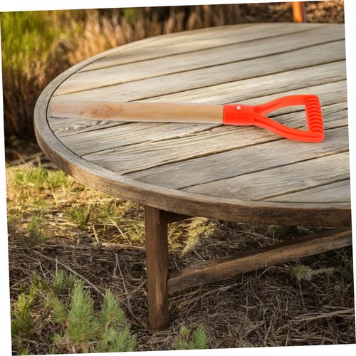 Mikikit Garden Fork Replacement Handle Durable D Shaped Wooden Shovel Grip Nonslip Surface for Secure Control Strong Pitch Fork Handle Replacement for Tough Digging Tasks