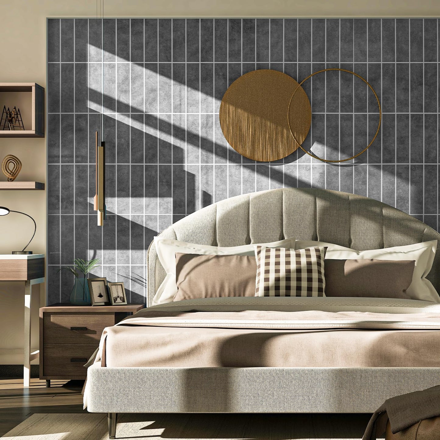 Art3d 10-Sheet Faux Marble Peel and Stick Backsplash Tile for Kitchen Wall Bathroom Countertops, 11.4 inch x 9.1 inch Stick-on Glazed-Ceramic Finish Resist to Water, Heat and Scratches, Ash Grey