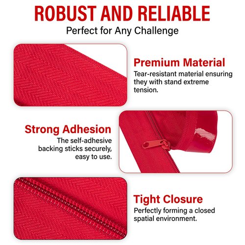 Heavy Duty Zipper Door for Dust Barriers,2 Rolls Self-Adhesive Dust Zipper for Plastic Sheeting,7ft x 3in Tarp Zipper Door for Greenhouses,Construction,Carpentry,Renovation,Wall Building
