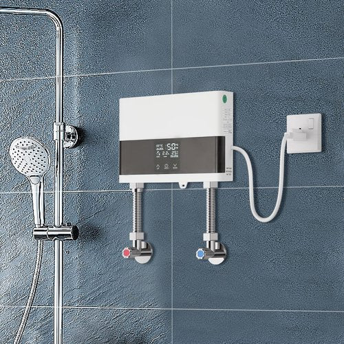 Jiabailie Mini Electric Tankless Water Heater,4000W 110V Constant Temperature Instant Hot Water Heater w/Remote Control Touch Display Screen Hot Water Heater for Home Kitchen bathrooms hotels 86-131℉