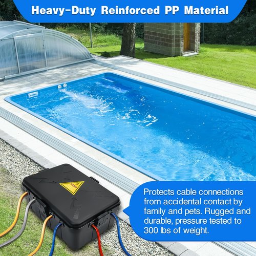 Hrensaw Large Outdoor Electrical Box Waterproof(12.5x8.5x5inch),IP54 Waterproof Outdoor Outlet Covers,Weatherproof Extension Cord Covers Protect Outlet,Plug,Timer,Power Strip,Holiday Light,Black