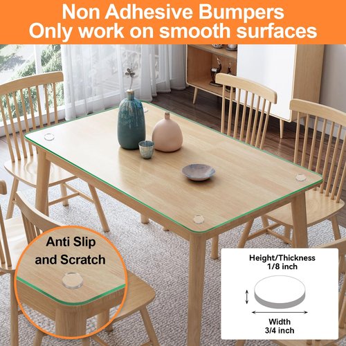 Glass Table Top Anti Slip Pads-Glass Table Top Bumpers, 20PCS 3/4 inch Non Adhesive Medium