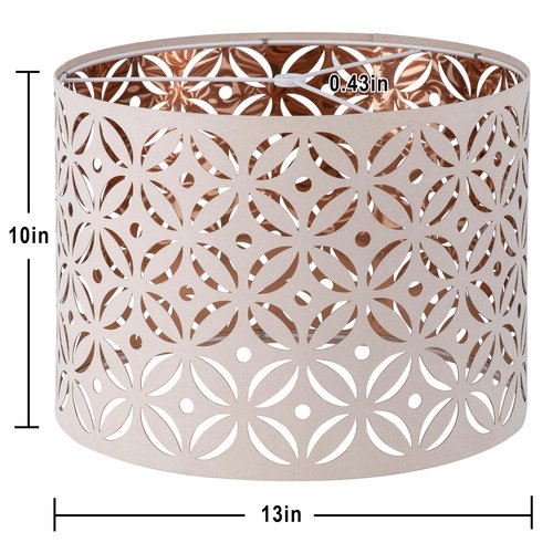 Pink Lamp Shades Set of 2, Drum Lampshades, Lampshade 10 Inches Height, Lampshades for Table Lamp, Floor Lamp, Pendant Light, Lamp Shade Harp Holder Included