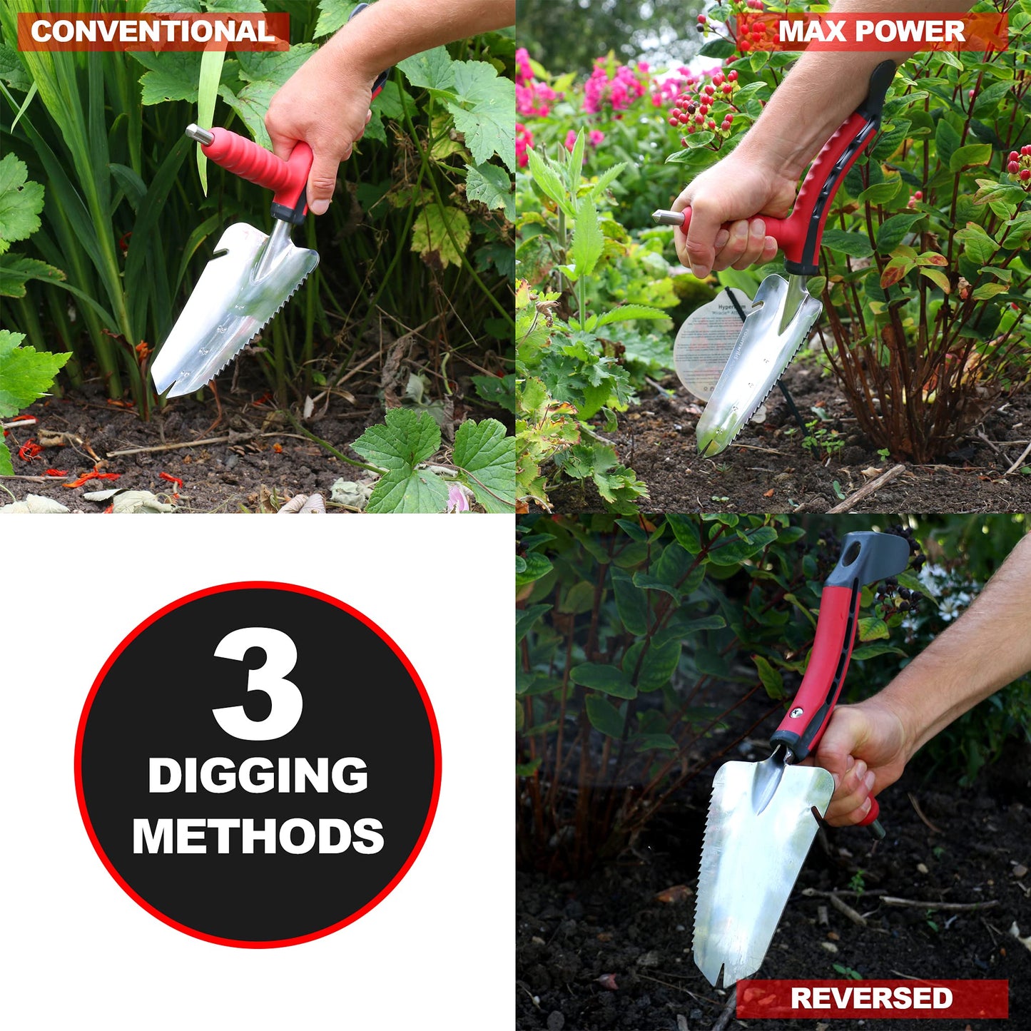 Roamwild Multi-Digger Dual Grip Garden Hand Trowel (Garden Hand Trowel)