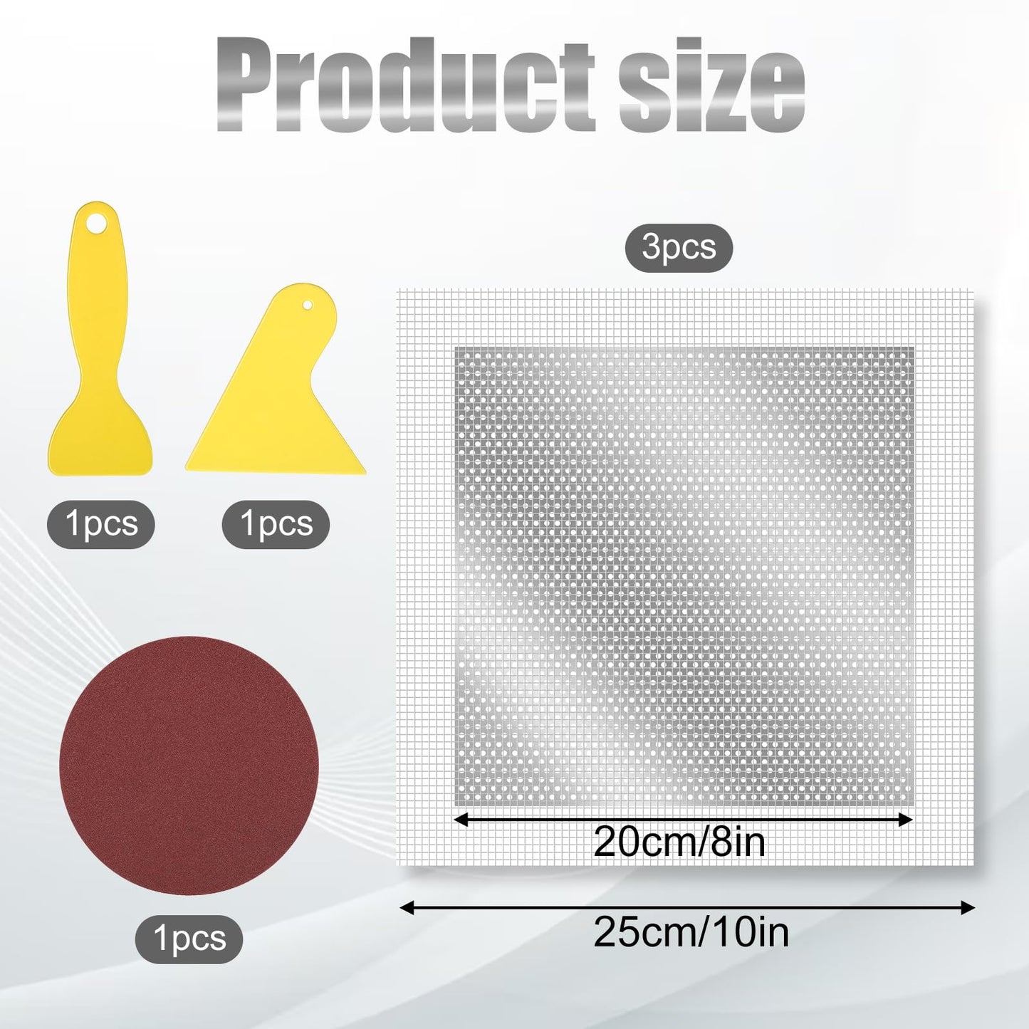 10 inch Drywall Repair Patch, 3 Pack Drywall Repair Kit Large Hole Patch-Repair for Drywalls Heavy Duty Self-Adhesive Mesh Drywalls Patch Kit, Dry Wall Hole Repair-Patch for Drywall-Plaster Wall