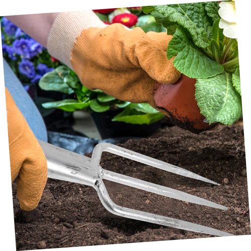 Toddmomy Multi-Purpose 3 Prong Gardening Fork Professional Puller Compact Iron Fork for Fishing and Gardening