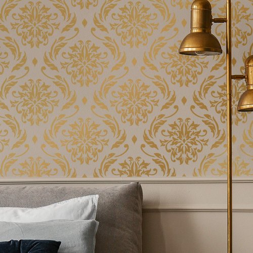 STENCILIT® Victorian Wall Stencil for Painting - 2 Pack of 14 x 23 in, Wall Stencils for Painting Large Pattern, Damask Large Wall Stencils