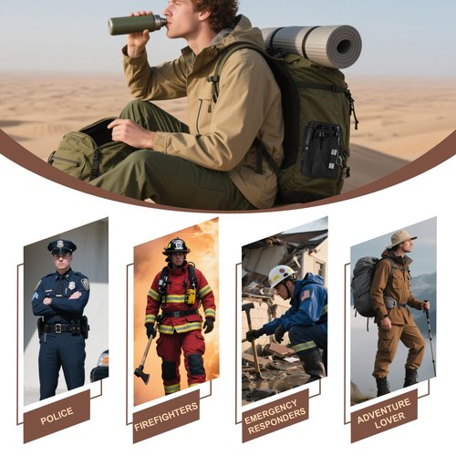 Likesing Pocket Organizer with Removable Strap, EDC Belt Organizer with 6 Pockets and 3 Slots, Small Tool Pouches EDC Pouch for Men for Small Gears Flashlight Tactical Pen Notebook Gadget Organized