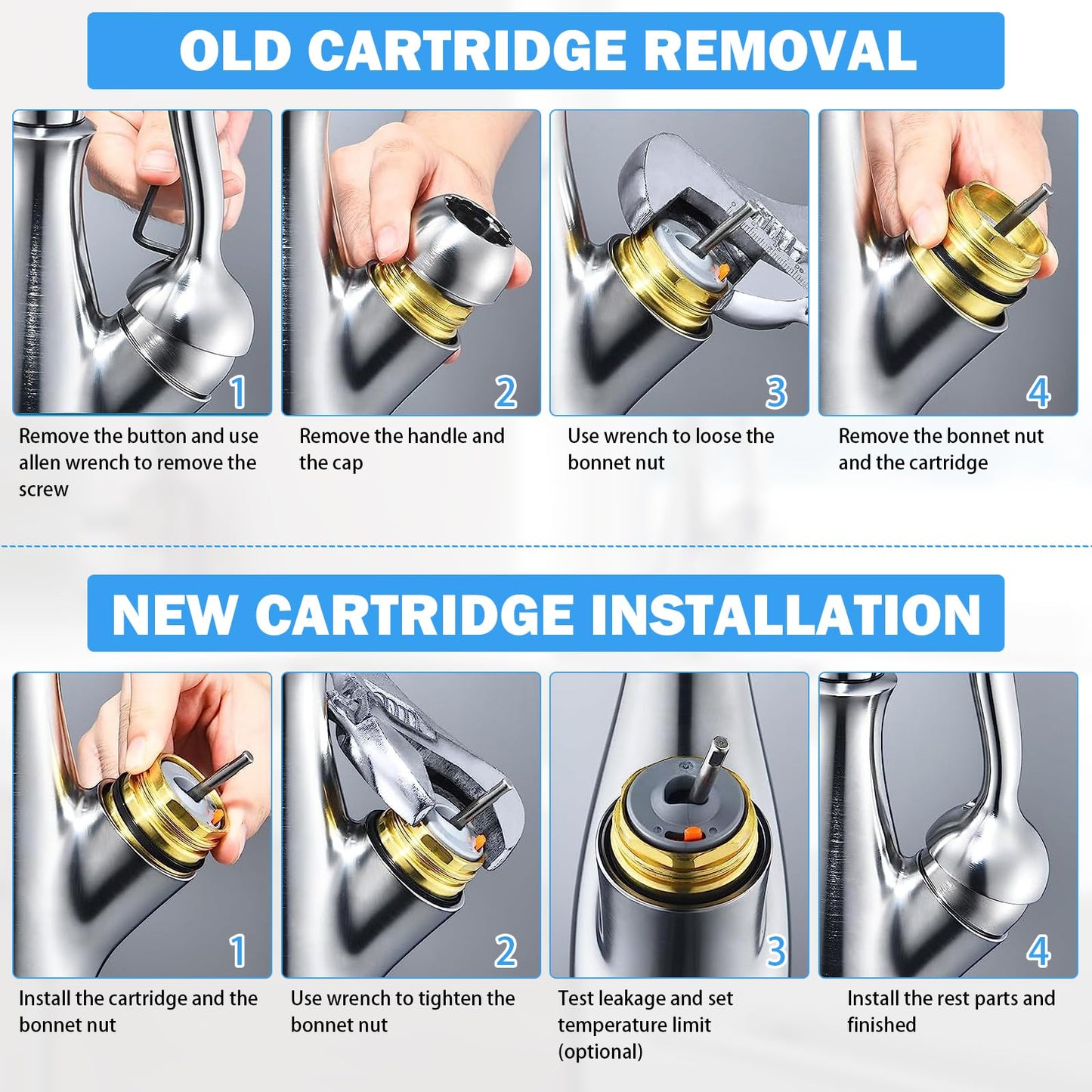 RP50587 Delta Cartridge Valve Replacement for DST Single Handle Kitchen and Lavatory Faucets Repair Parts Universal Delta Faucet Diamond Seal Technology Single Handle Valve Cartridge with Allen Wrench