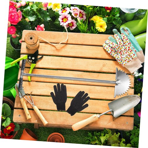 Totority Handheld Grass Edger Tool Half Moon Trimmer for Lawn Care Sidewalk and Driveway Edging Gardening Edger with Long Handle for Landscape Maintenance