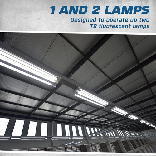 OHLECTRIC Replacement for Keystone KTEB-232-UV-IS-N-P 2 Lamp T8 Electronic Fluorescent Ballast with Normal Light Output | 120-277V Input with Instant Start Operation | 0.88 Ballast Factor, UL-Approved