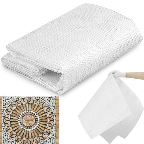Teenyyou 36" X 76" Mosaic Mesh for Back Mounted Tile Fiberglass Mosaic Mesh Backing Boast for Tile Installation Supplies Tools (Non Sticky)