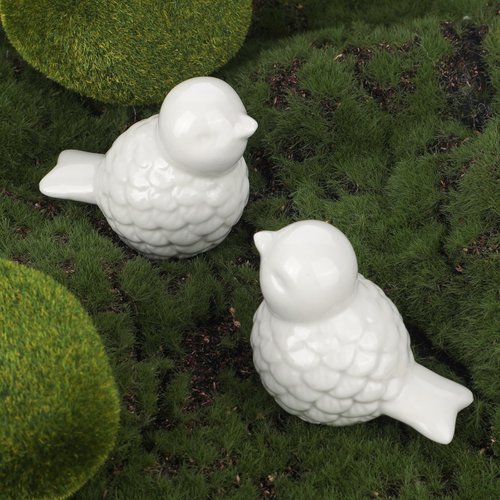 Ceramic Toilet Bolt Covers 2 Pcs Cute Bird Ceramic Covers for Toilet Bolts White Small Bird Toilet Bolt Decorative No Tools Required Easy Installation