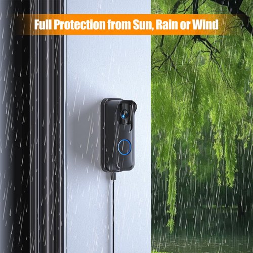 Power Adapter and Adhesive Doorbell Mount for Blink Doorbell Camera(All Models),Doorbell Transformer 5V with 18ft/5.5m Weatherproof Cable for Blink Video Doorbell(No Battery) Continuously Supply