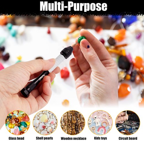 Mulwark Precision Pin Vise Hand Drill Set 25 Pcs - Premium Manual Small Hand Drill with HSS Micro Twist Bits for Jewelry, Wood, Plastic, and More - Mini Hand Drill for Crafts