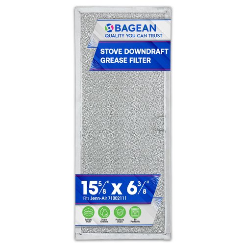 Bagean Downdraft Stovetop Filter Replacement 15.60” x 6.40” - 71002111 Fits Jenn Air Downdraft Grease Filter - Range Oven Filters for Jennair Vent Protects the Stove Fan & Filters the Air (1-Pack)